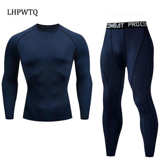 Quick Dry Men's   Thermal underwear Sets  Running Compression Sport Suits