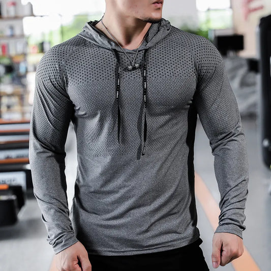 Mens Fitness Tracksuit Running Sport Hoodie Gym Joggers Hooded