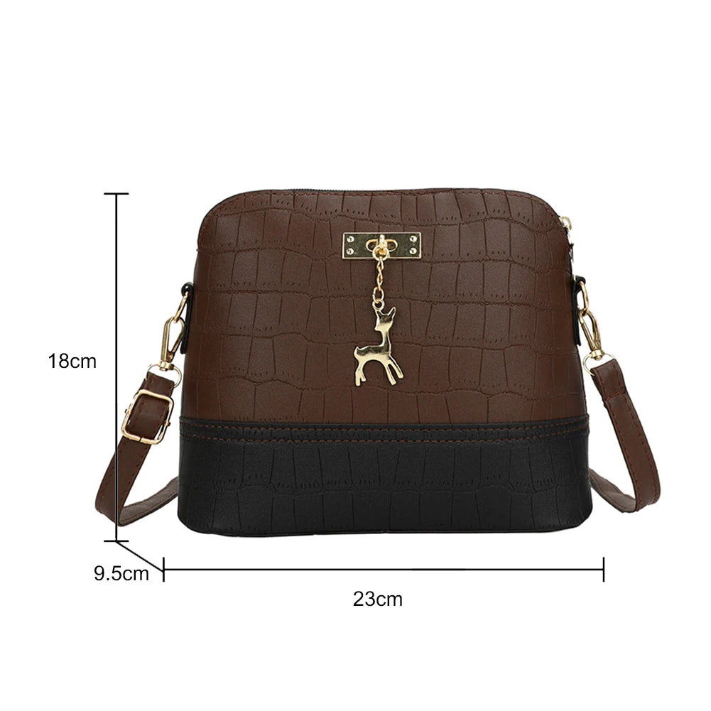 Fashion Alligator Pattern Female Crossbody Bags Vintage PU Leather Women Shoulder Bags