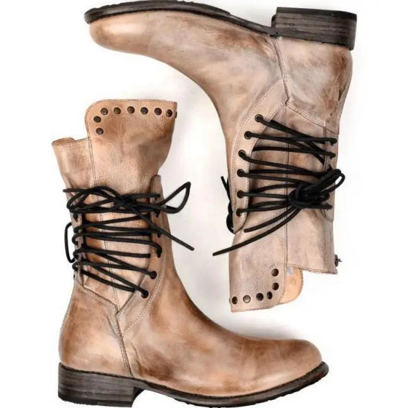 Women Boots Autumn and Winter European Mid-Calf Boots Female Cross-Border Morden Boots