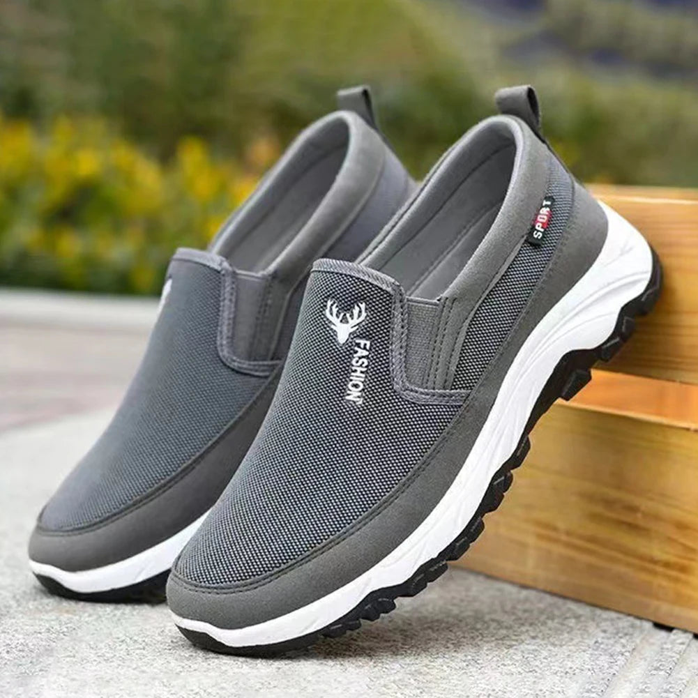 Loafers Men Sneakers Mesh Breathable Non-Slip Slip On Vulcanized Shoes Comfortable