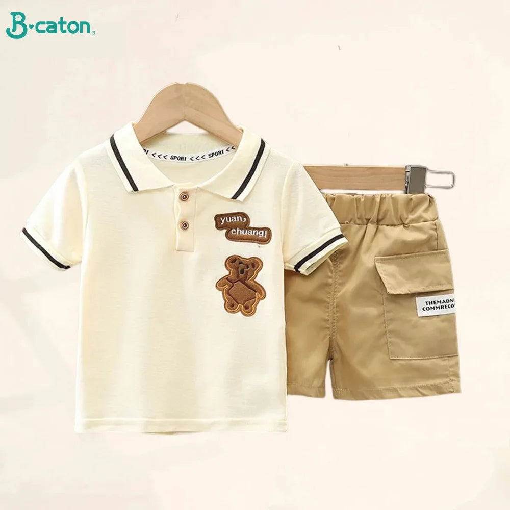 2PCS Children Clothing . Sets Boys T-shirt Shorts Summer Cotton Short sleeve fashion Suit