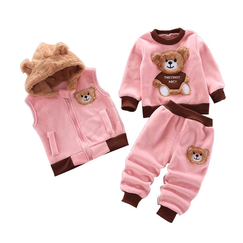 Autumn Baby Boy and Girl Clothes Winter Outfits Toddler , 3pcs Children Clothing Suits