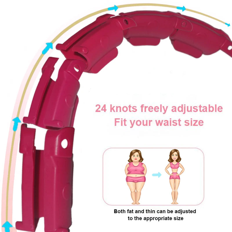 28 Knots Fitness Smart Sport Hoop Adjustable Waist Exercise Gym Trainer Body Shaper Equipment