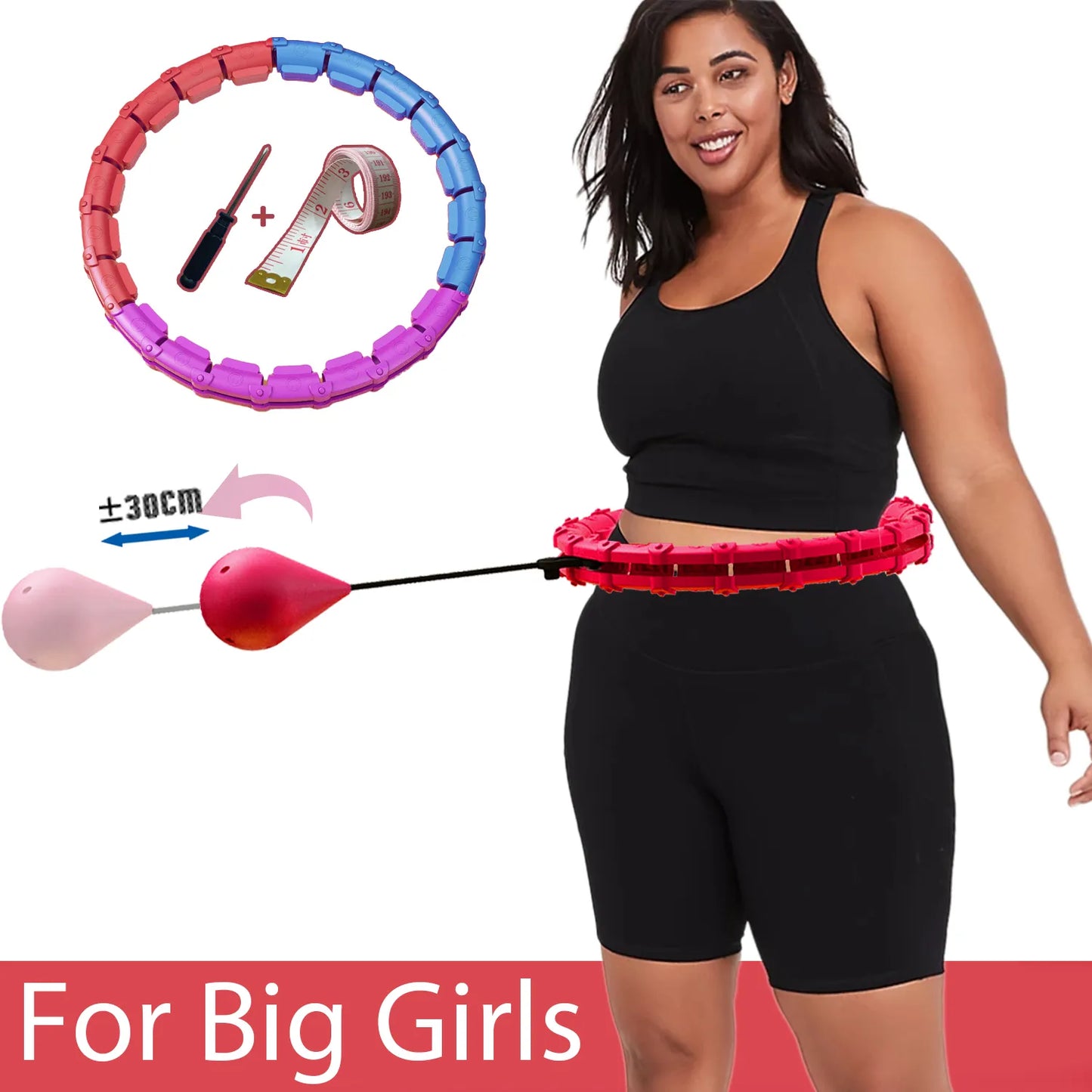 28 Knots Fitness Smart Sport Hoop Adjustable Waist Exercise Gym Trainer Body Shaper Equipment